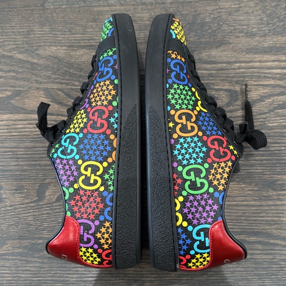 Gucci GG Supreme Psychedelic Sneakers-610086-Authentic-EUC - Picture 4 of 12